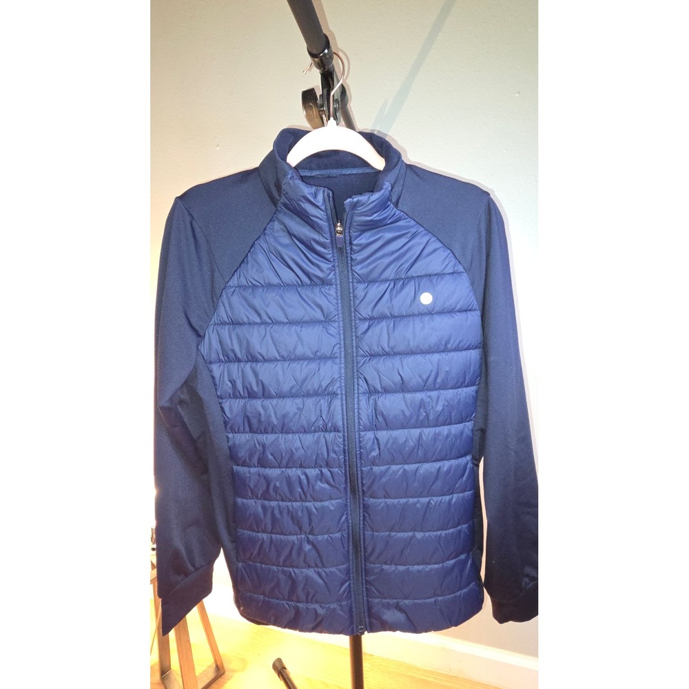Baleaf Women L Navy Blue Hybrid Quilted Sorona Aura Insulated Full Zip Jacket